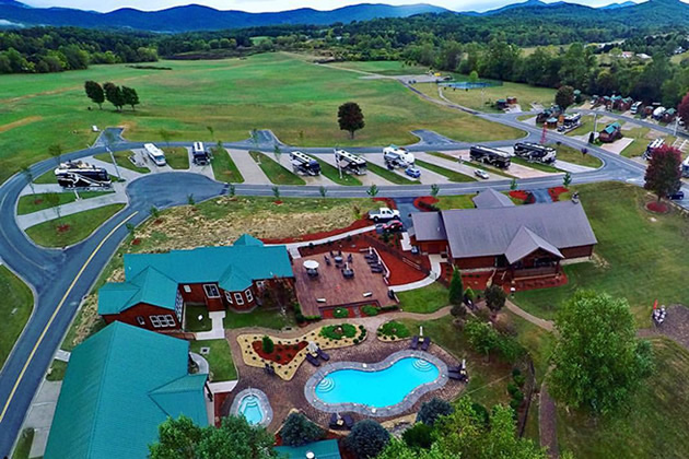 blairsville rv cabin resort aerial