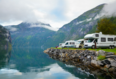 rv by lake